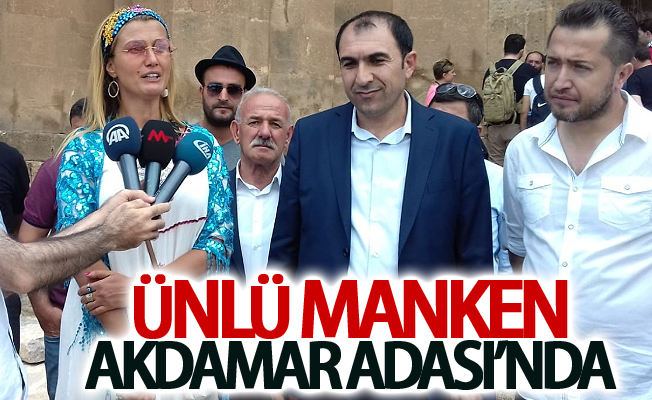 Ünlü manken Akdamar Adası’nda