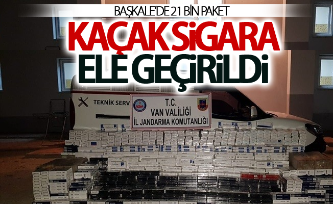 Başkale’de 21 bin paket kaçak sigara ele geçirildi