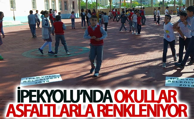 İpekyolu’nda okullar asfaltlarla renkleniyor