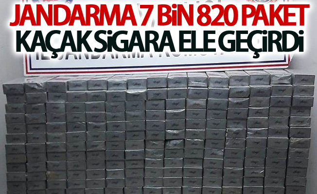 Jandarma 7 bin 820 paket kaçak sigara ele geçirdi