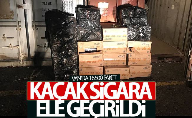 Van'da 16.500 paket kaçak sigara ele geçirildi