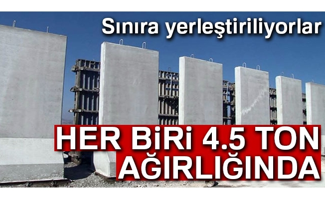 Sınıra yerleştiriliyorlar: Her biri ise 4.5 ton ağırlığında