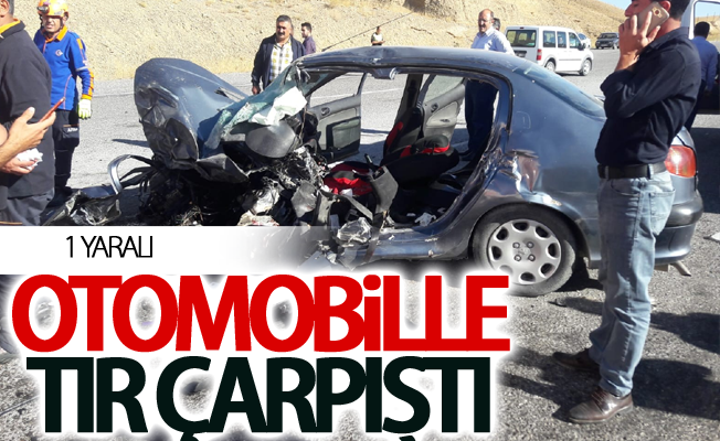 Otomobille tır çarpıştı: 1 yaralı