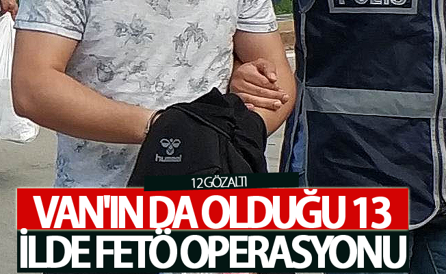 Van'ın da olduğu 13 ilde fetö operasyonu:12 gözaltı