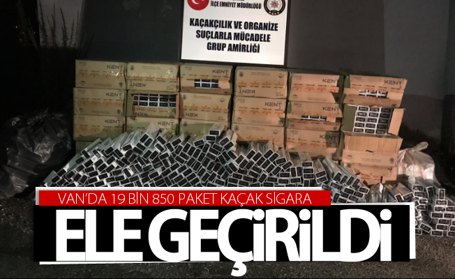 Van’da 19 bin 850 paket kaçak sigara ele geçirildi