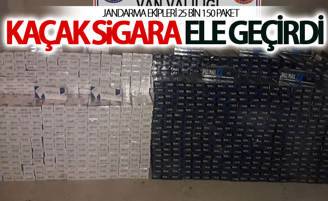 Jandarma ekipleri 25 bin 150 paket kaçak sigara ele geçirdi