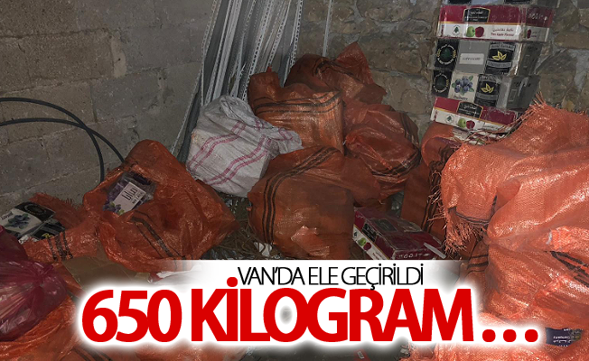 Van’da 650 kilogram kaçak nargile tütünü ele geçirildi