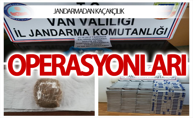 Jandarmadan kaçakçılık operasyonları