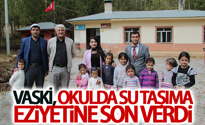 Vaski, okulda su taşıma eziyetine son verdi