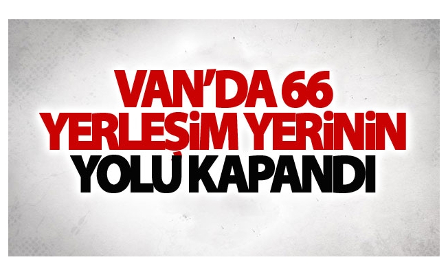 Van’da 66 yerleşim yerinin yolu kapandı