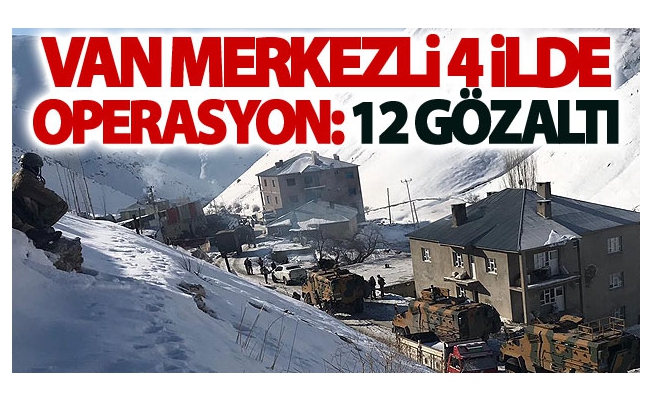 Van Merkezli 4 ilde operasyon: 12 gözaltı