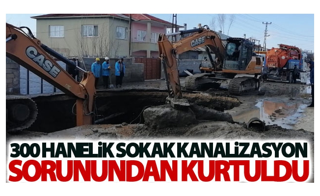 300 hanenin kanalizasyon sorunu giderildi