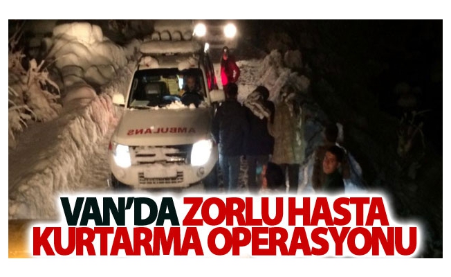 Van'da zorlu hasta kurtarma operasyonu