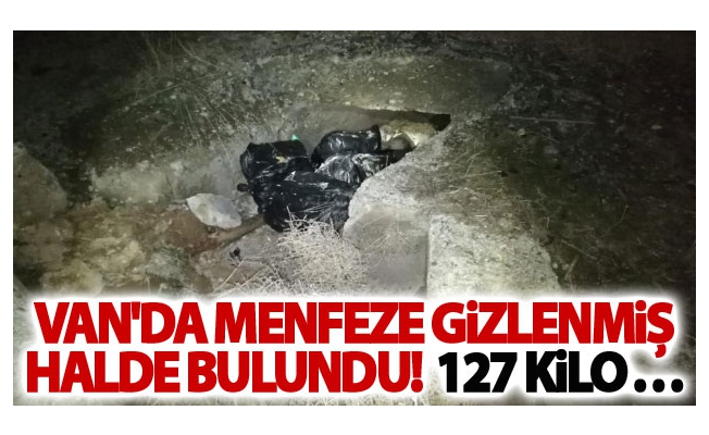 Menfeze gizlenen 127 kilo eroin ele geçirildi