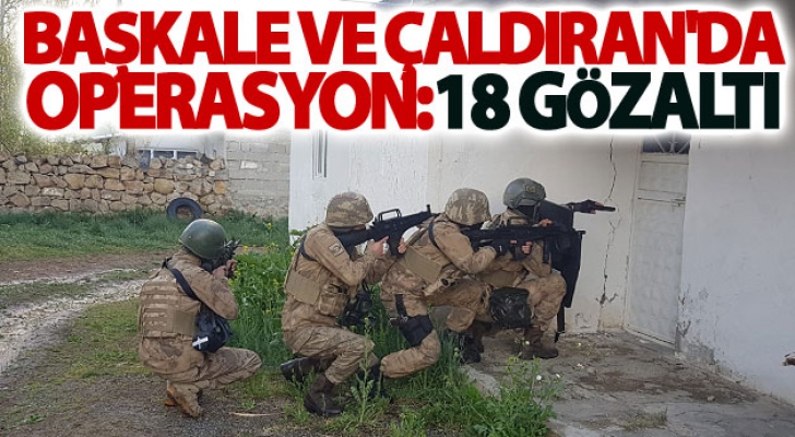 Başkale ve Çaldıran'da operasyon:18 Gözaltı