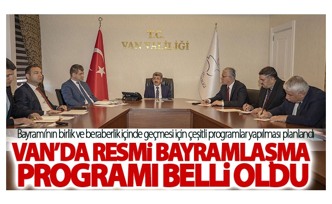 Van’da, Resmi Bayramlaşma Programı Norşin Camiinde