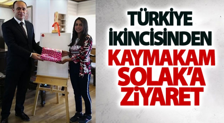 Türkiye ikincisi Dilan Uçer Heyecanını Kaymakam Solak İle Paylaştı