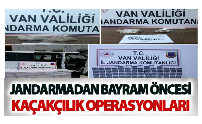 Jandarmadan bayram öncesi kaçakçılık operasyonları