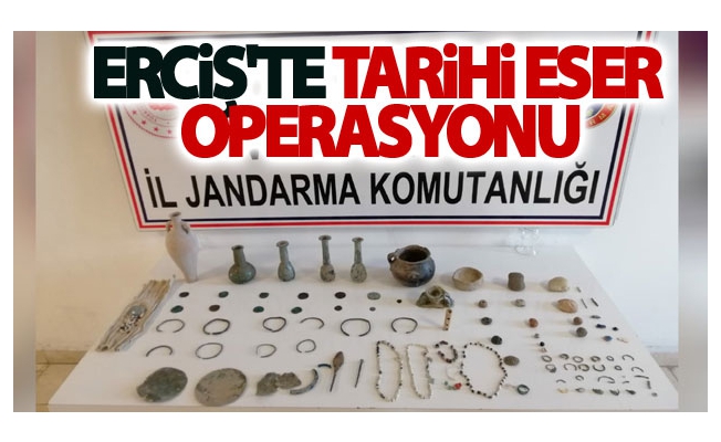 Erciş'te Tarihi eser operasyonu