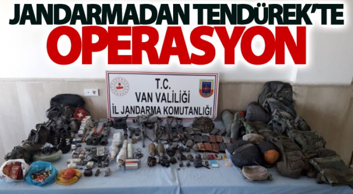 Jandarmadan Tendürek’te Operasyon