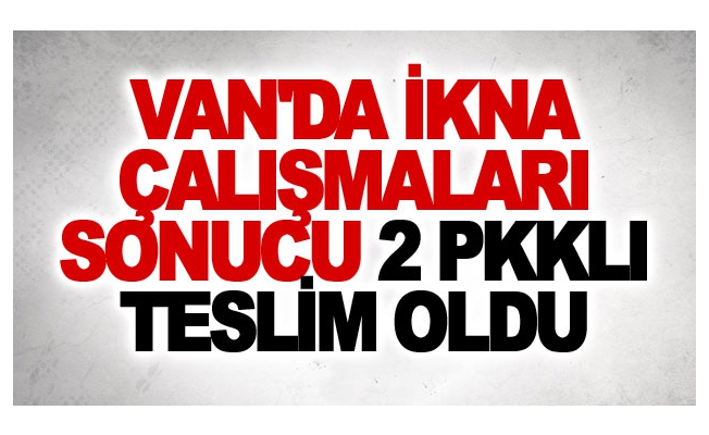 Van'da ikna çalışmaları sonucu 2 Pkklı teslim oldu