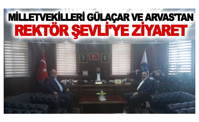 Milletvekilleri Gülaçar ve Arvas'tan Rektör Şevli'ye ziyaret