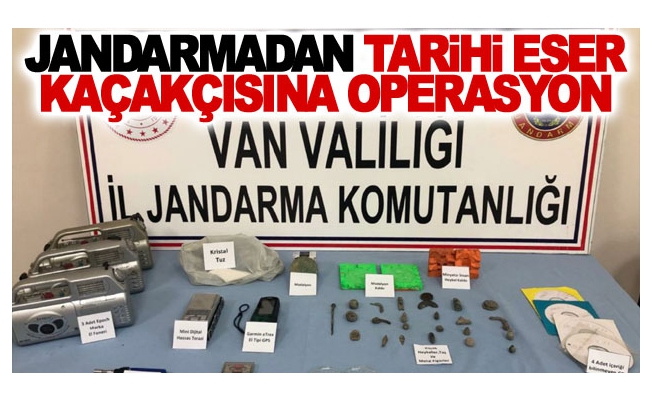 Jandarmadan tarihi eser kaçakçısına operasyon