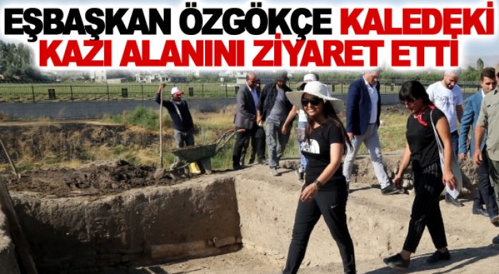 Özgökçe kaledeki kazı alanını ziyaret etti