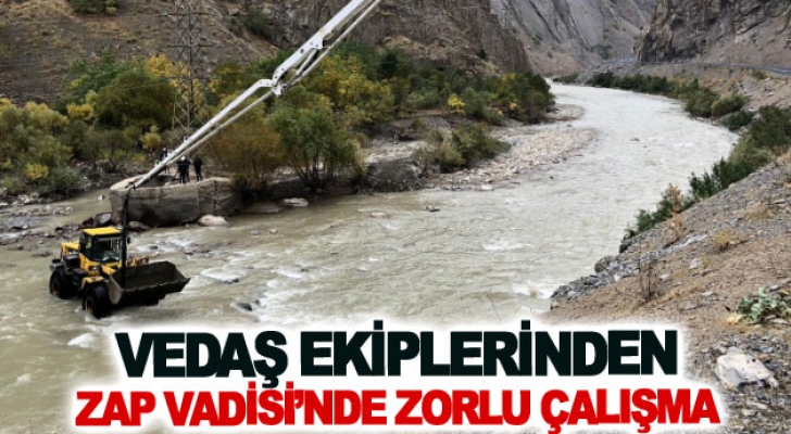 VEDAŞ Ekiplerinden Zap Vadisi’nde Zorlu Çalışma