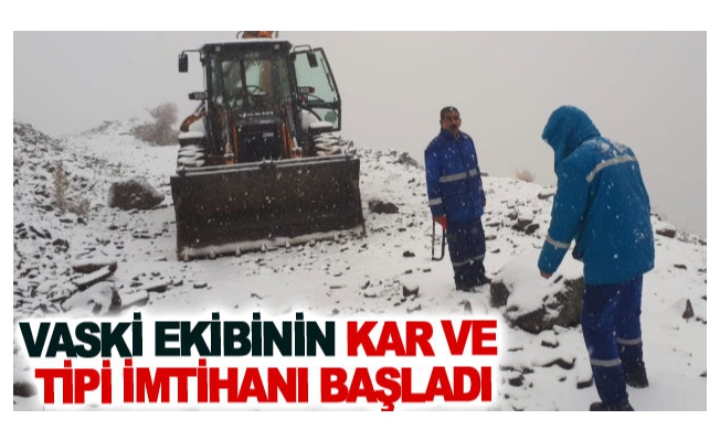 VASKİ ekibinin kar ve tipi imtihanı başladı