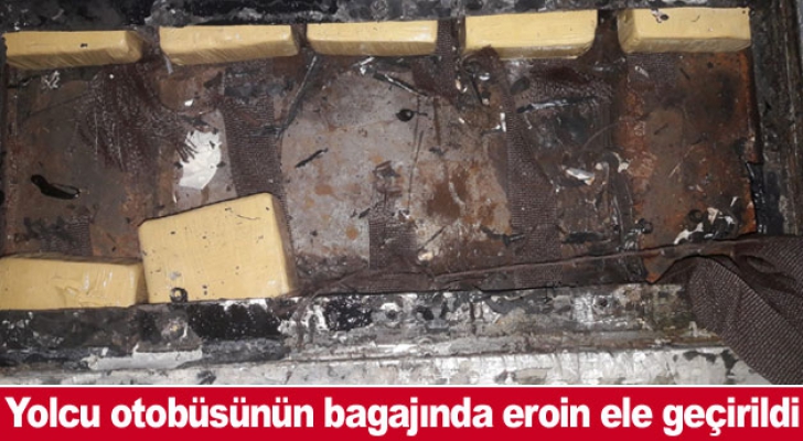 Yolcu otobüsünün bagajında eroin ele geçirildi