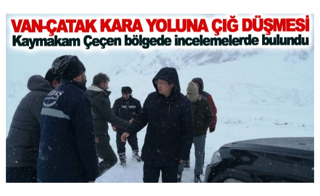 Van-Çatak kara yoluna çığ düşmesi