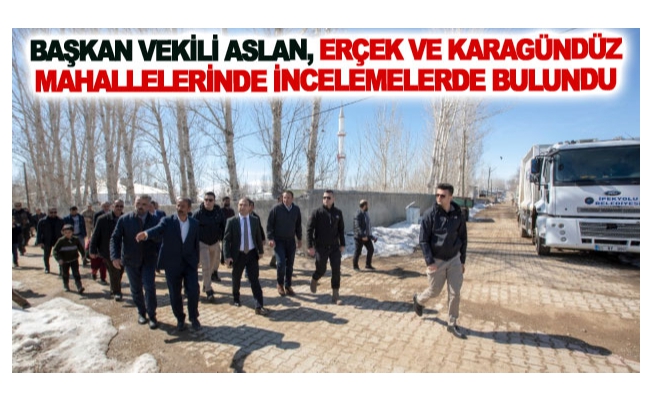 Başkan vekili Aslan, Erçek ve Karagündüz mahallelerinde incelemelerde bulundu