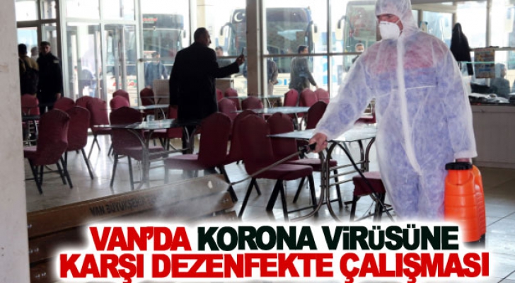 Van’da korona virüsüne karşı dezenfekte çalışması