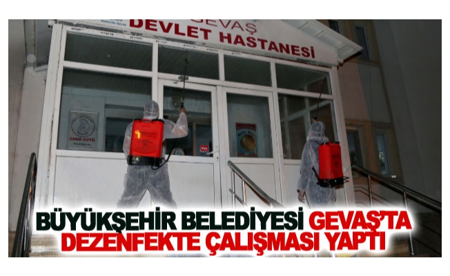 Büyükşehir belediyesi Gevaş’ta dezenfekte çalışması yaptı