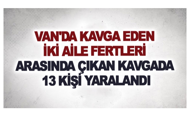 Van'da kavga eden iki aile fertleri arasında çıkan kavgada 13 kişi yaralandı