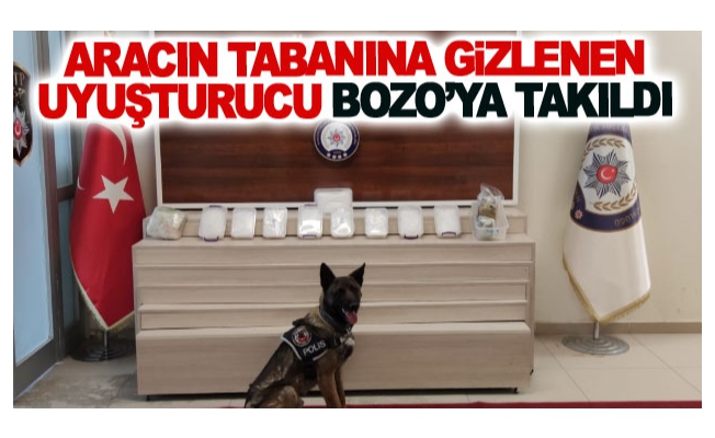 Aracın tabanına gizlenen uyuşturucu Bozo’ya takıldı