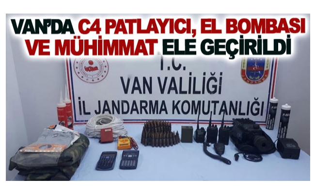 Van’da C4 patlayıcı, el bombası ve mühimmat ele geçirildi