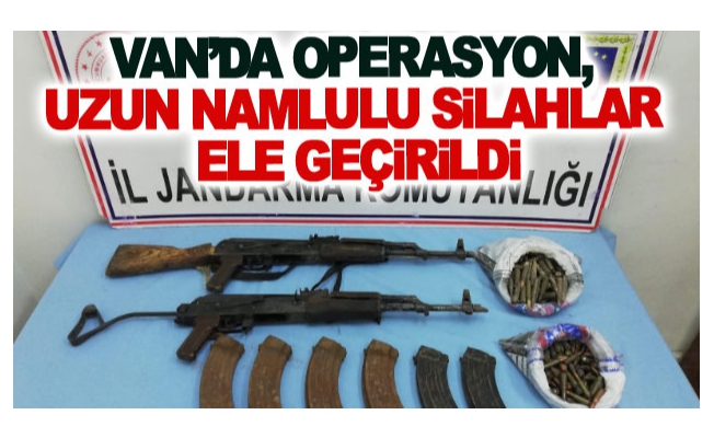 Van’da operasyon, uzun namlulu silahlar ele geçirildi