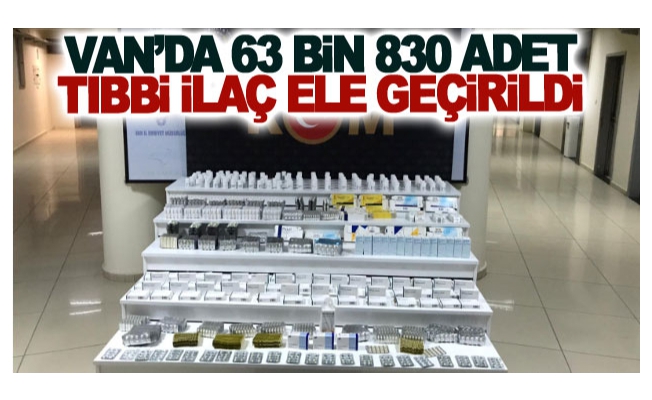 Van’da 63 bin 830 adet tıbbi ilaç ele geçirildi