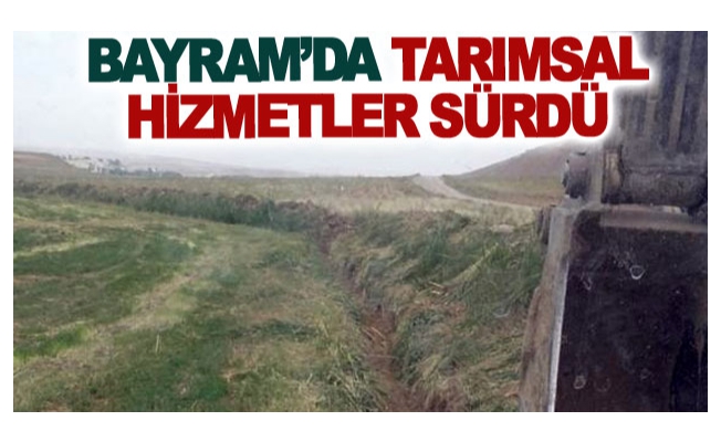 Bayram’da tarımsal hizmetler sürdü