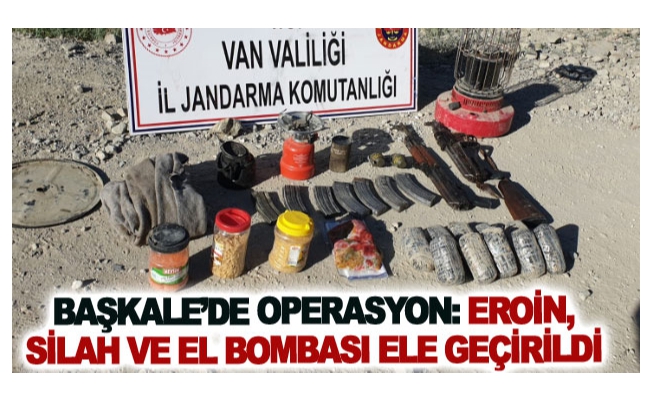 Başkale’de operasyon: eroin, silah ve el bombası ele geçirildi