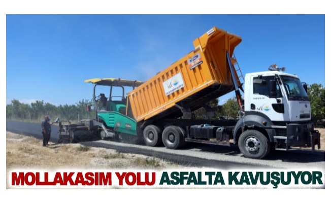 Mollakasım yolu asfalta kavuşuyor