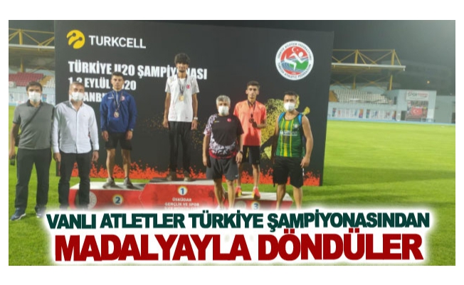 Vanlı atletler Türkiye şampiyonasından madalyayla döndüler