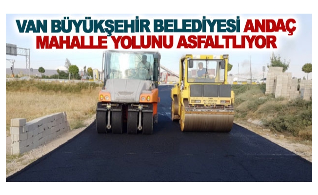 Van Büyükşehir Belediyesi Andaç Mahalle yolunu asfaltlıyor