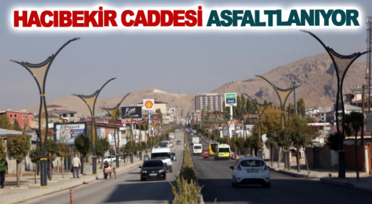 Hacıbekir caddesi asfaltlanıyor