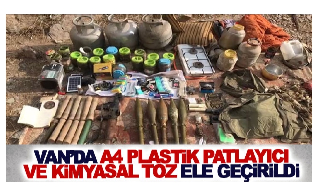 Van’da A4 plastik patlayıcı ve kimyasal toz ele geçirildi