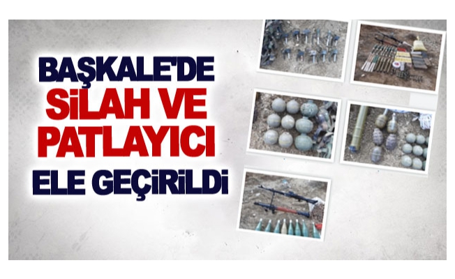 Başkale'de silah ve patlayıcı ele geçirildi