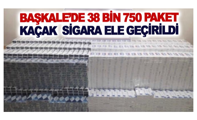 Başkale’de 38 bin 750 paket kaçak sigara ele geçirildi