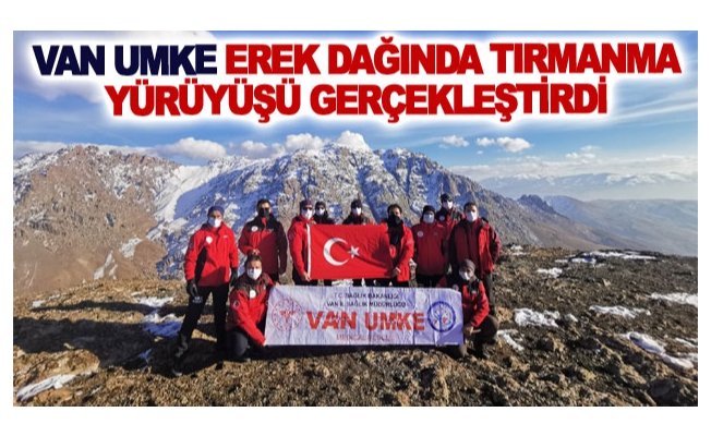 Van UMKE Erek Dağında tırmanma yürüyüşü gerçekleştirdi